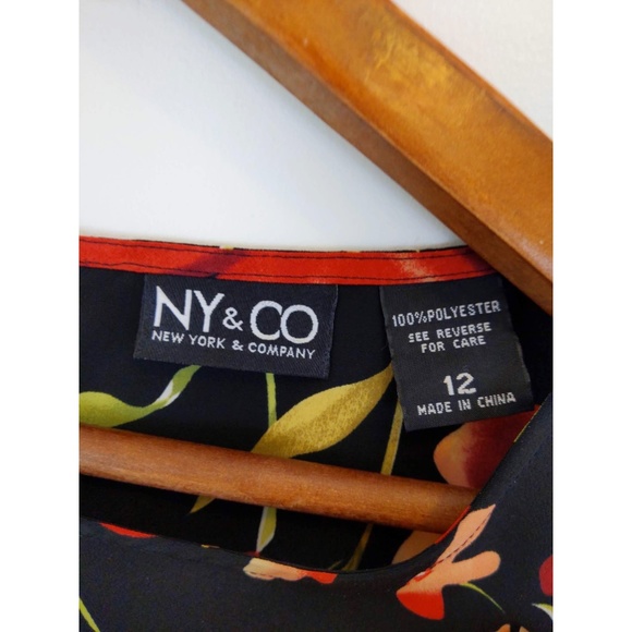 NY&Co. Floral Sleeveless Dress Size 12 - Picture 5 of 5